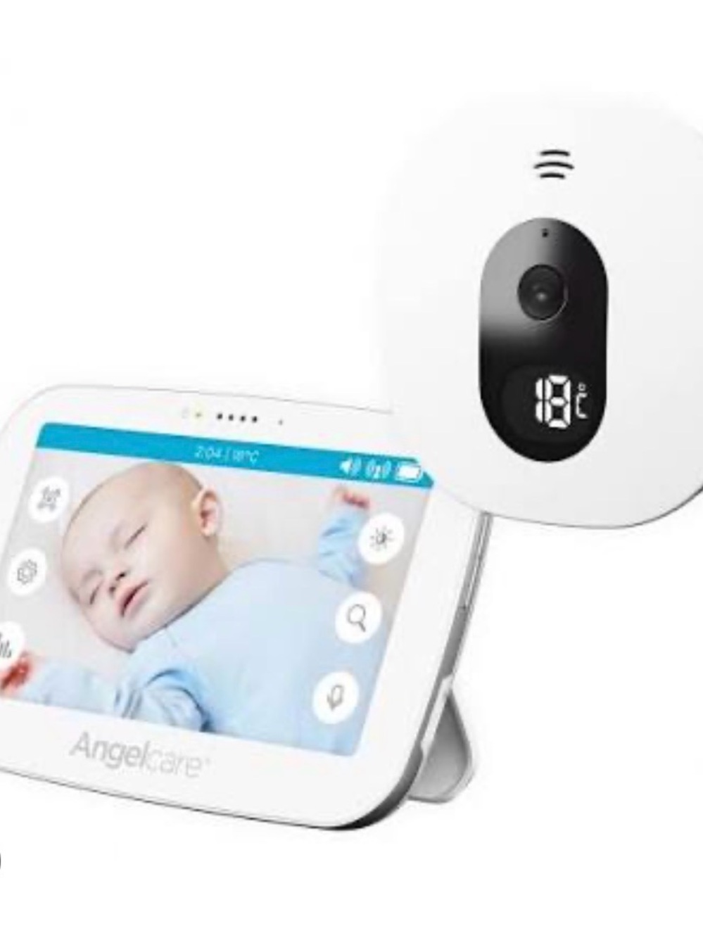 Angelcare Baby Monitor AC510 with White Camera and White/Black Sensor